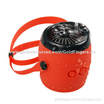 Waterproof Bluetooth Speaker for iPhone/iPad, V3.0, 550mAh Battery Capacity, Bass